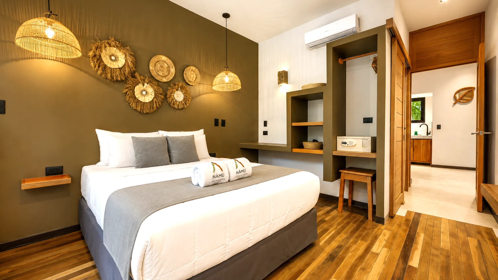 Second Casa Namú suite with built-in storage
