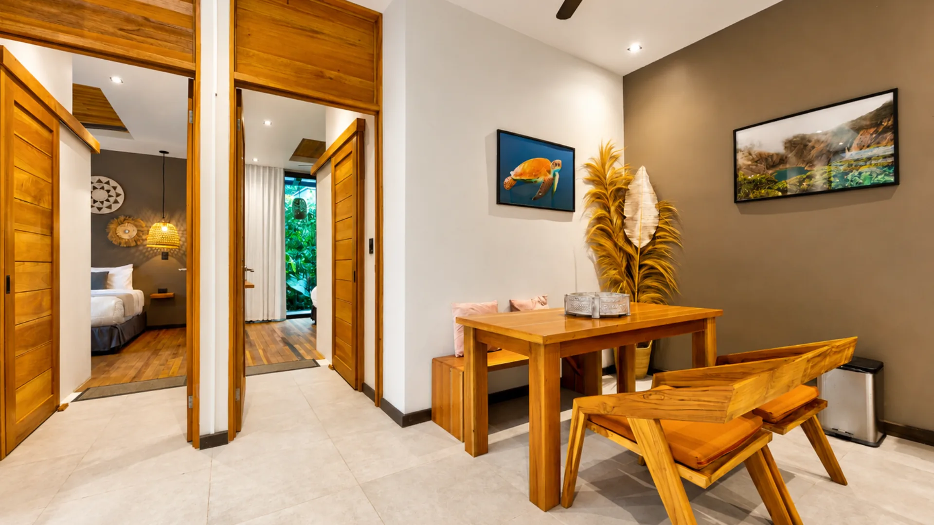 Casa Namú living and dining area between its two suites